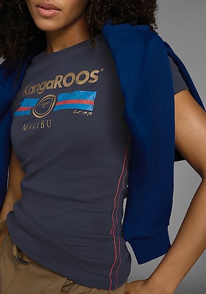 KangaROOS T-Shirt Kurzarm, unifarben und bedruckt, günstig online kaufen
