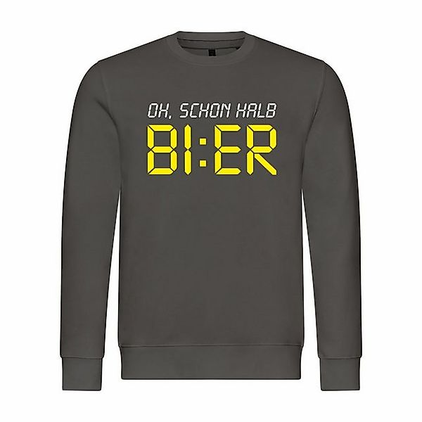 deinshirt Rundhalspullover Herren Pullover Oh schon halb Bier Mit Print Mot günstig online kaufen