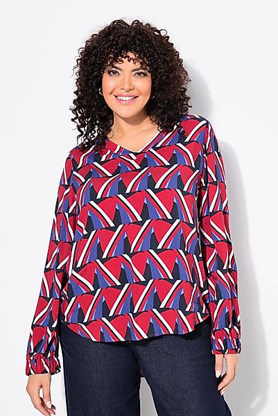 Ulla Popken Tunika Bluse grafischer Druck günstig online kaufen