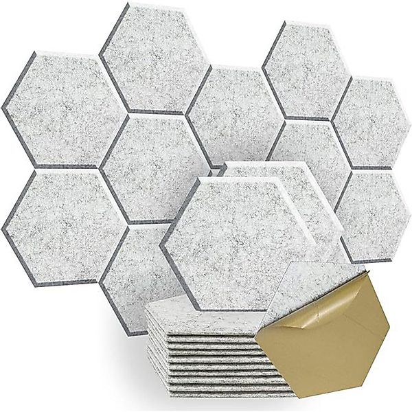 RWEUOQ Akustikplatte 12 Stück,Hexagon Akustikplatte,Selbstklebend,9mmHohe D günstig online kaufen