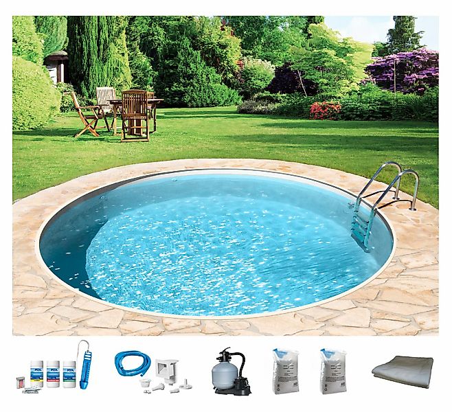 my POOL BWT Rundpool "mit sandfarbener Folie für den Karibik Look" Höhe 150 günstig online kaufen