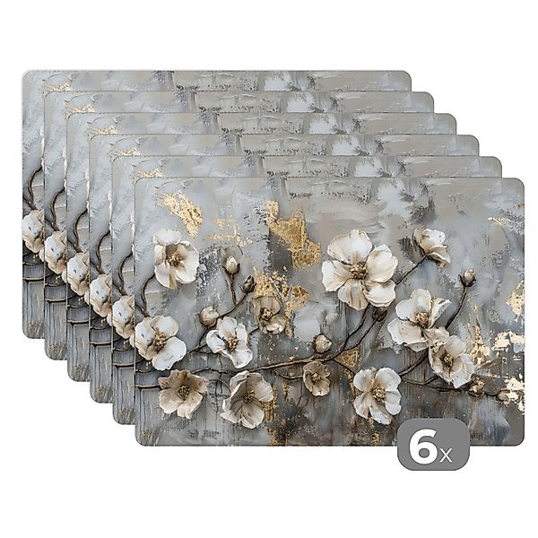 MuchoWow Platzset Blumen - Weiß - günstig online kaufen