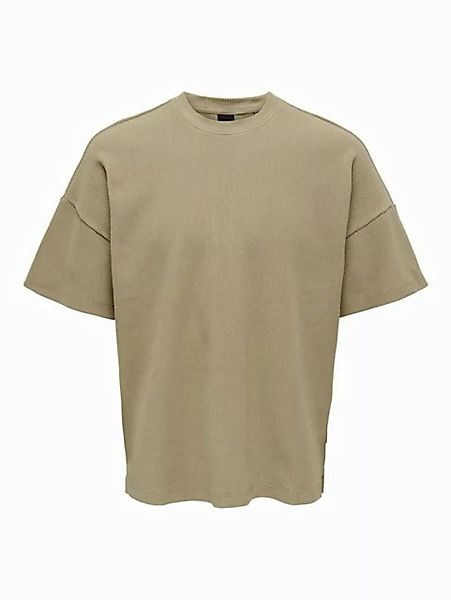 ONLY & SONS T-Shirt Weites Rundhals T-Shirt Kurzarm Basic Shirt ONSBERKELEY günstig online kaufen