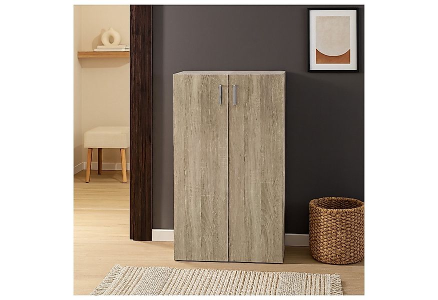 HTI-Living Mehrzweckschrank Kommode mit 3 Regalfächern Nina Sonoma (Stück, günstig online kaufen