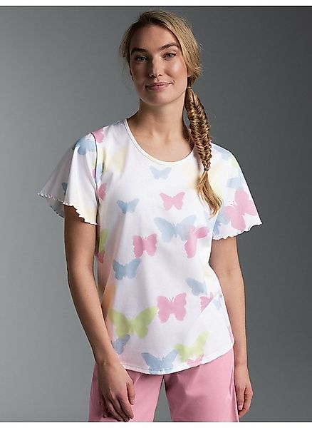 Trigema T-Shirt TRIGEMA T Shirt mit Allover-Druck "Schmetterlinge" (1-tlg) günstig online kaufen