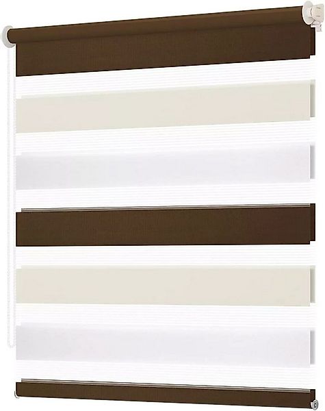 Doppelrollo rollos für Fenster ohne Bohren 130cm, OUBO, Lichtschutz, freihä günstig online kaufen