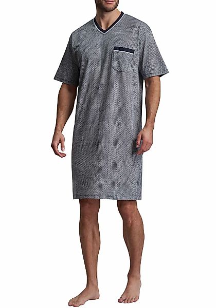 GÖTZBURG Nachthemd "Brooklyn" Brusttasche V-Ausschnitt, Kurzarm, Brusttasch günstig online kaufen