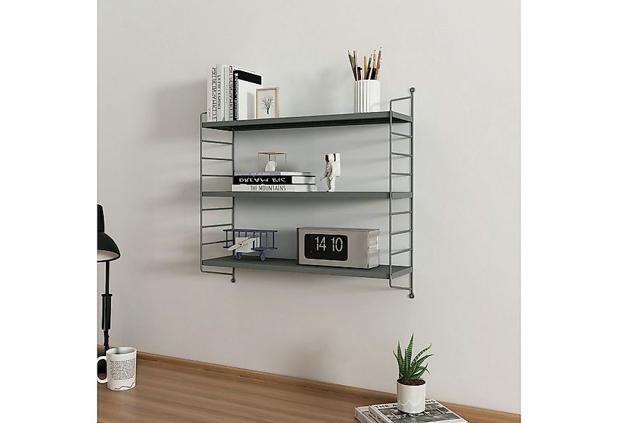 en.casa Wandregal, 1-tlg., »Strängnäs« Anthrazit günstig online kaufen