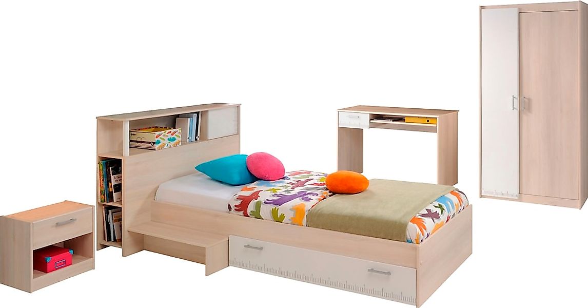 Parisot Jugendzimmer-Set "Charly" Set, Schrank, Bett, Regal, Nachttisch, Sc günstig online kaufen