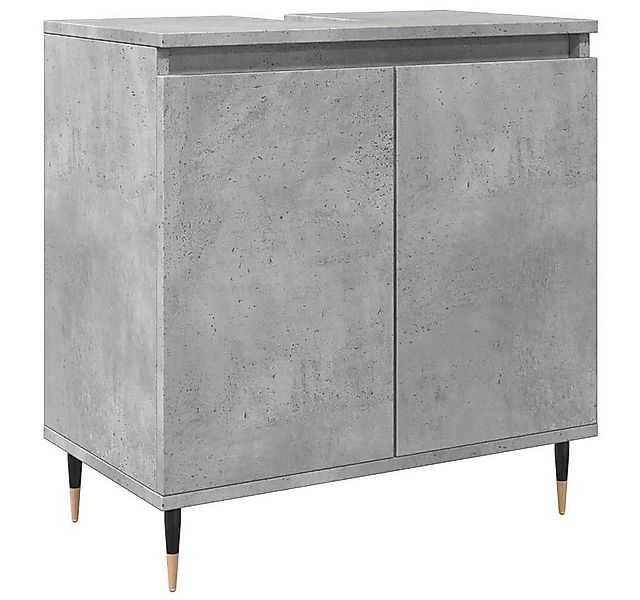 vidaXL Badezimmer-Set Badschrank Betongrau 58 x 33 x 60 cm Holzwerkstoff, ( günstig online kaufen
