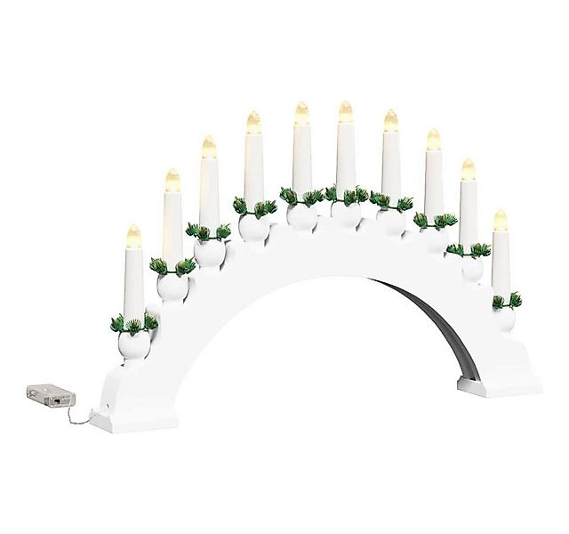 vidaXL LED-Christbaumkerzen Weihnachtskerzenbogen mit 10 LED Kerzen Weiß 47 günstig online kaufen