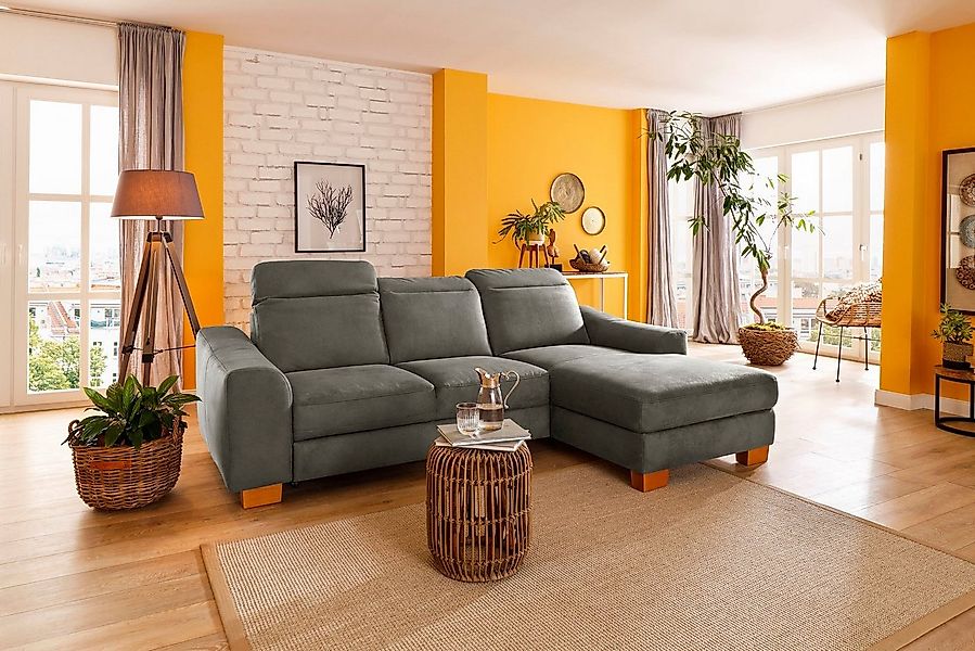 Home affaire Ecksofa Dundee L-Form, wahlweise mit Kopfteilverstellung und z günstig online kaufen