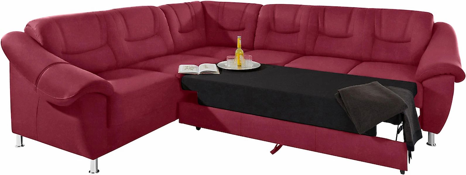 sit&more Ecksofa »Salsa L-Form«, mit Federkern, wahlweise mit Bettfunktion günstig online kaufen