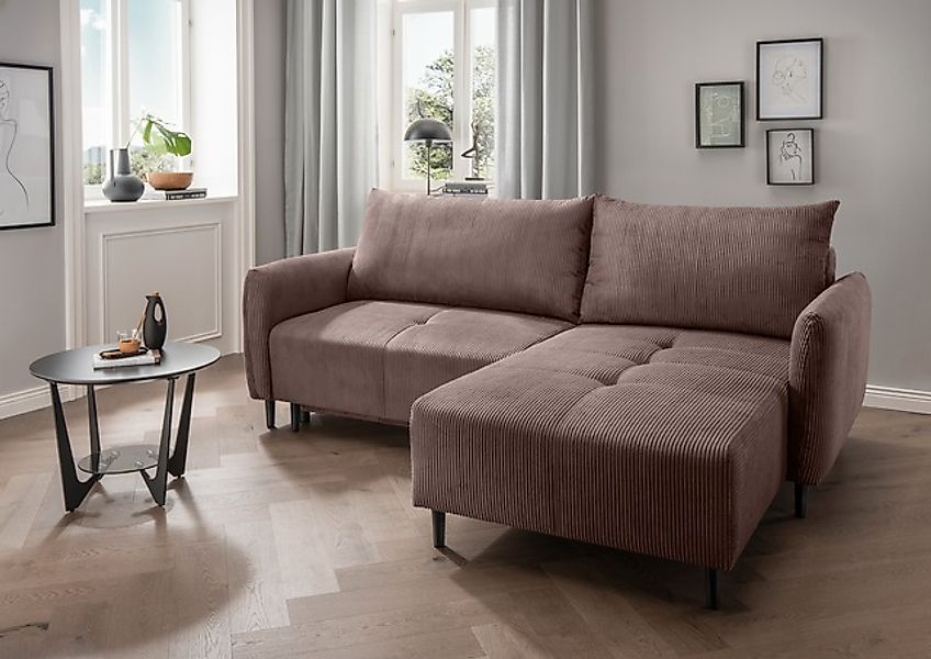 Home affaire Ecksofa »Mara, L-Form, aktueller Cord Bezug und tolle Farben, günstig online kaufen