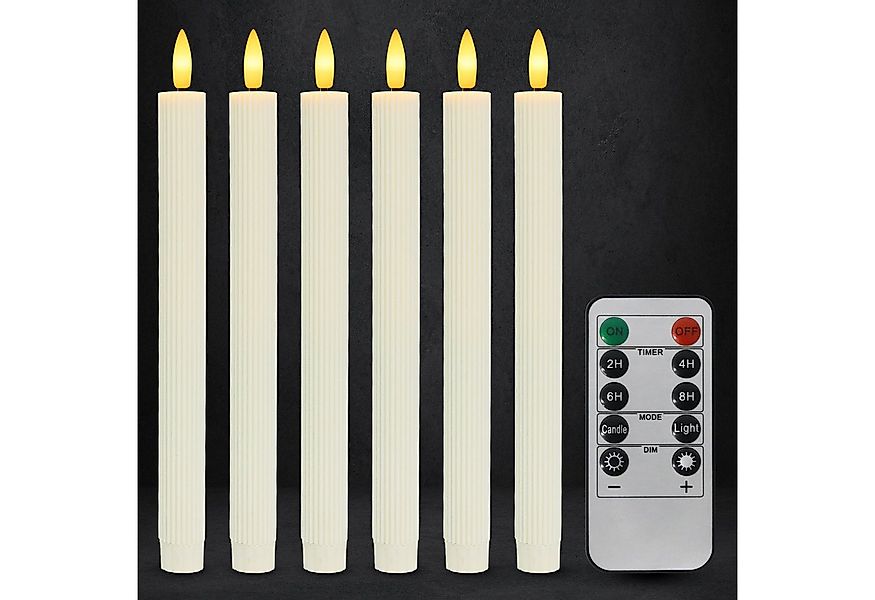 kisidus LED-Kerze LED Stabkerzen mit Fernbedienung (Flammenlose Tafelkerzen günstig online kaufen