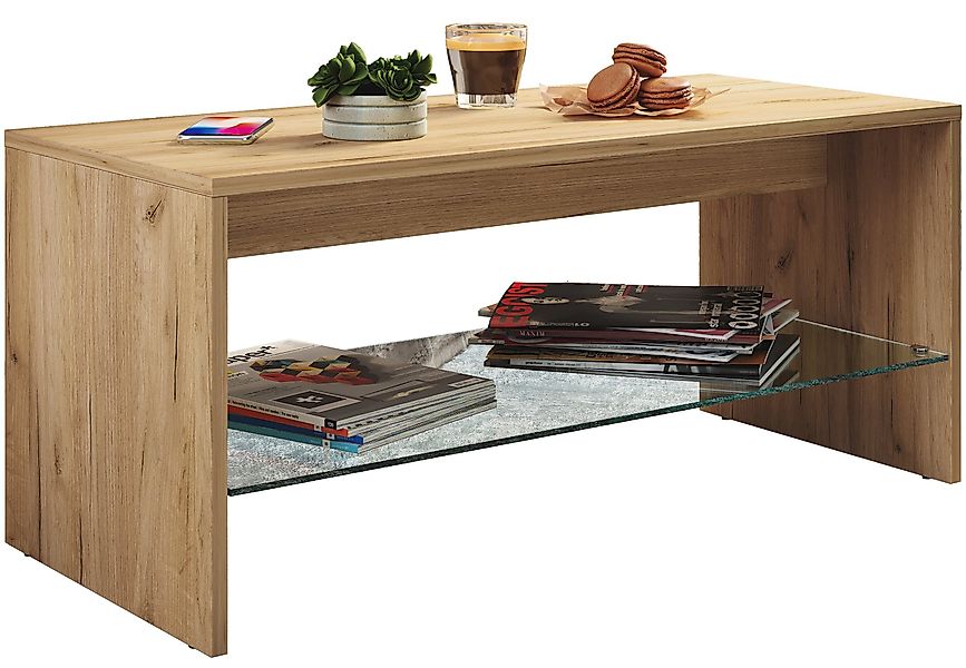 VCM Couchtisch Holz Sofatisch Couchtisch Glas günstig online kaufen