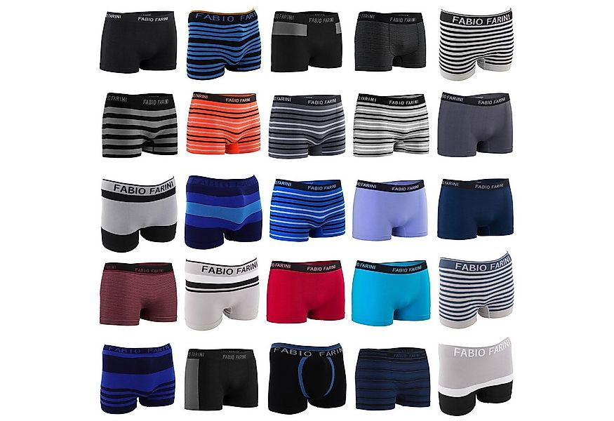 Fabio Farini Boxershorts Herren Seamless Boxershorts (10-St) Mehrpack aus M günstig online kaufen