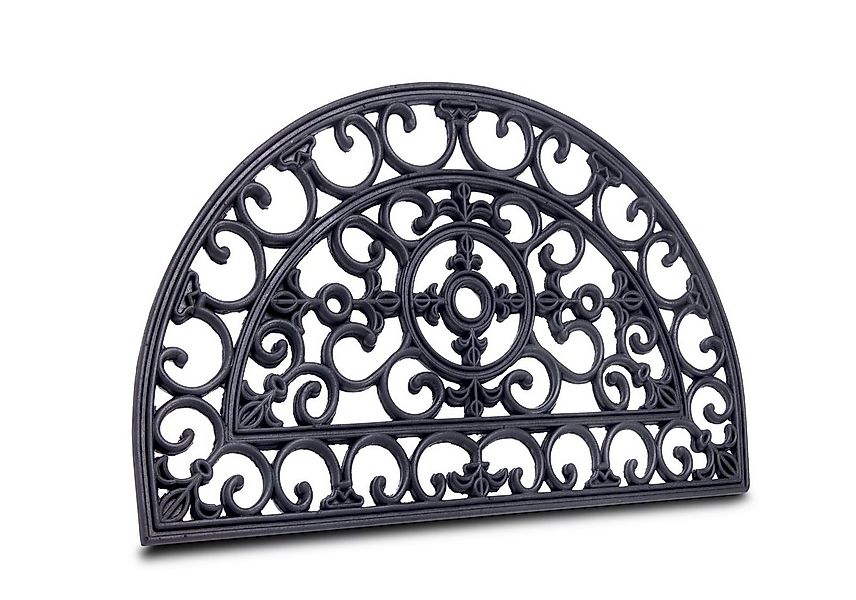 HANSE Home Fußmatte Mix Mats Gusseisen-Optik Gummi Fleur, Türmatte, halbrun günstig online kaufen