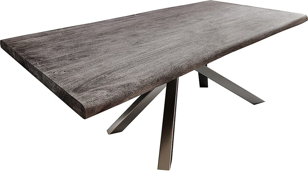 DELIFE Esstisch Edge, Akazie Platin 200x100 günstig online kaufen