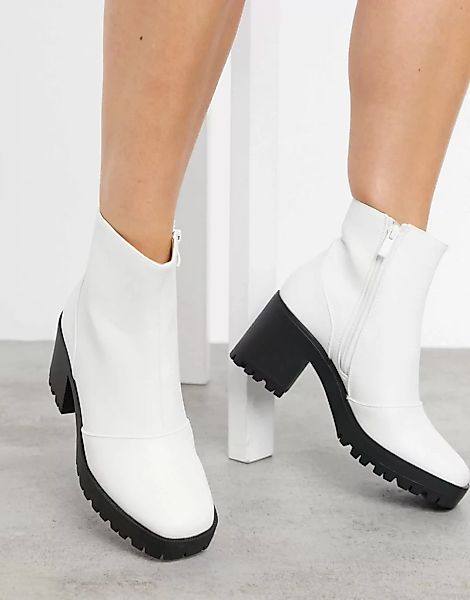 RAID – Becca – Ankle-Boots in Weiß mit dicker Sohle günstig online kaufen