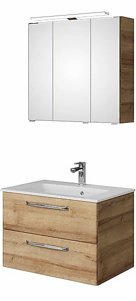 Saphir Badmöbel-Set »Trentino 2-tlg Mineralmarmor-Waschtisch,Spiegelschrank günstig online kaufen