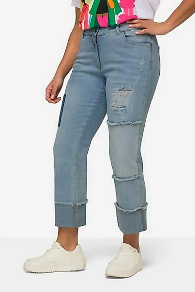 Angel of Style Regular-fit-Jeans 3/4-Jeans Wide Fit Patches 5-Pocket günstig online kaufen