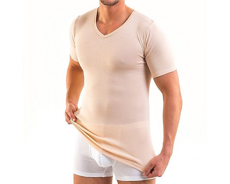 HERMKO Unterziehshirt 16488 Herren kurzarm Business Unterhemd V-Ausschnitt, günstig online kaufen
