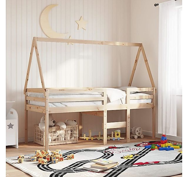 vidaXL Bett, Dach für Kinderbett 209x95,5x88 cm Massivholz Kiefer günstig online kaufen