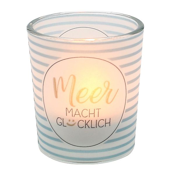 Dekohelden24 Windlicht Windlichtglas inkl.1 Teelicht, Meer günstig online kaufen