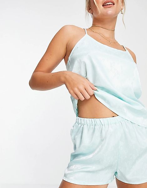 Vero Moda – Pyjama-Set bestehend aus Camisole-Oberteil und Shorts aus Seide günstig online kaufen