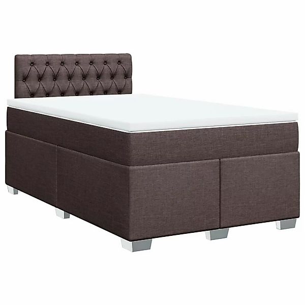 vidaXL Boxspringbett mit Matratze Dunkelbraun 120x200 cm Stoff2101589 günstig online kaufen