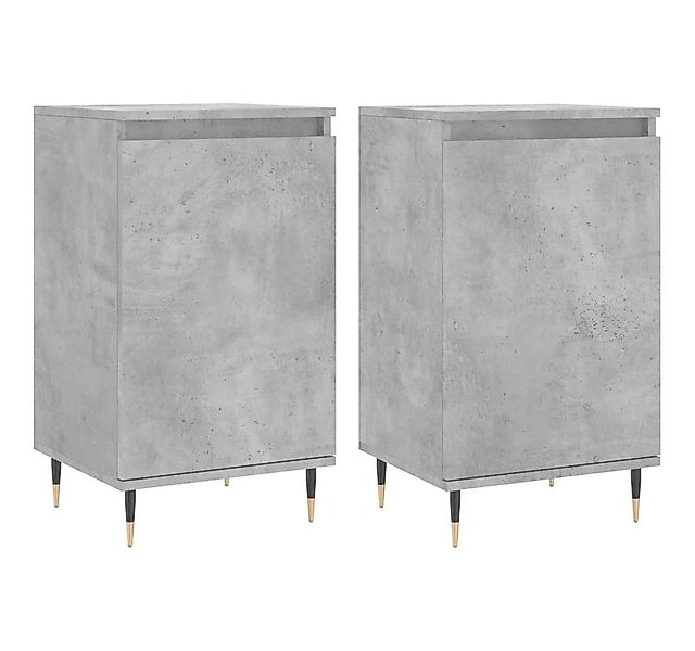 vidaXL Sideboard Sideboards 2 Stk. Betongrau 40x35x70 cm Holzwerkstoff (2 S günstig online kaufen