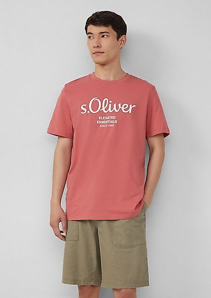 s.Oliver Kurzarmshirt T-Shirt mit Logo-Print Artwork günstig online kaufen
