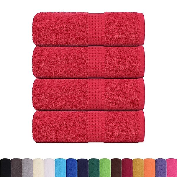 vidaXL Waschhandtücher 4-Tlg FROGN Rot 30x30 cm 100% Baumwolle 136921 günstig online kaufen