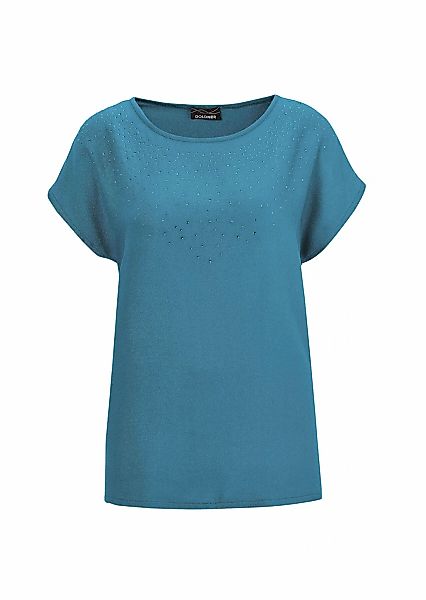 GOLDNER Schlupfbluse "Kurzgröße Bluse mit Glitzersteinen" Dekosteine günstig online kaufen