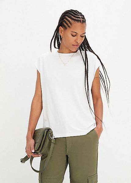 bonprix T-Shirt lässig geschnittene Passform, angeschnittene Ärmel günstig online kaufen