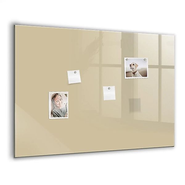 Tulup Glasmagnettafel Beschreibbar Beige 100x70 cm Magnettafel Wand Glas Sc günstig online kaufen