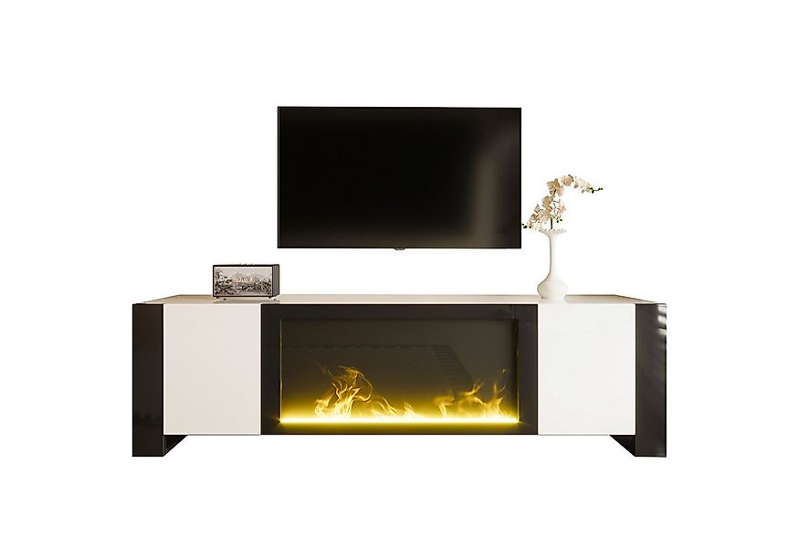 OKWISH Lowboard TV-Schrank mit Dekorativem Elektrokamin (TV-Board,Wohnzimme günstig online kaufen