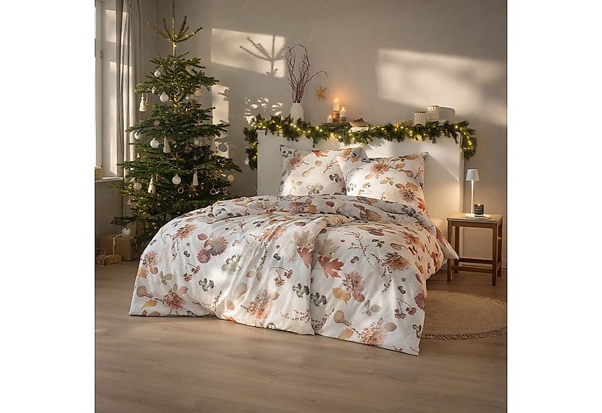 Estella Bettwäsche Estella Kuschel Flanell Bettwäsche 135x200 Autumn Blätte günstig online kaufen