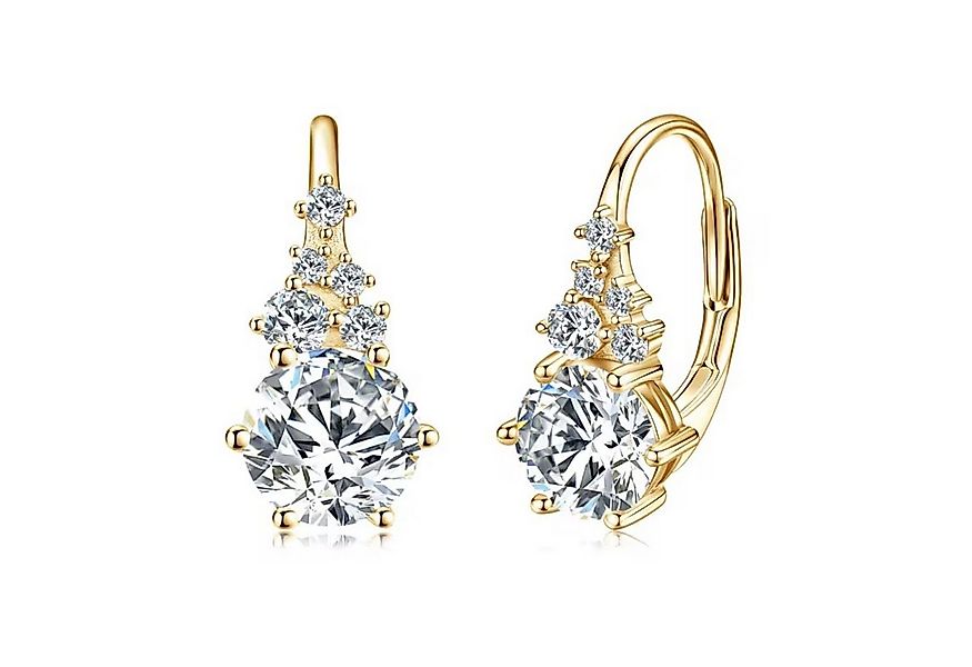 ROUGEMONT Paar Creolen Moissanit Damen Creolen Ohrringe 1,0ct 18K Gold -925 günstig online kaufen