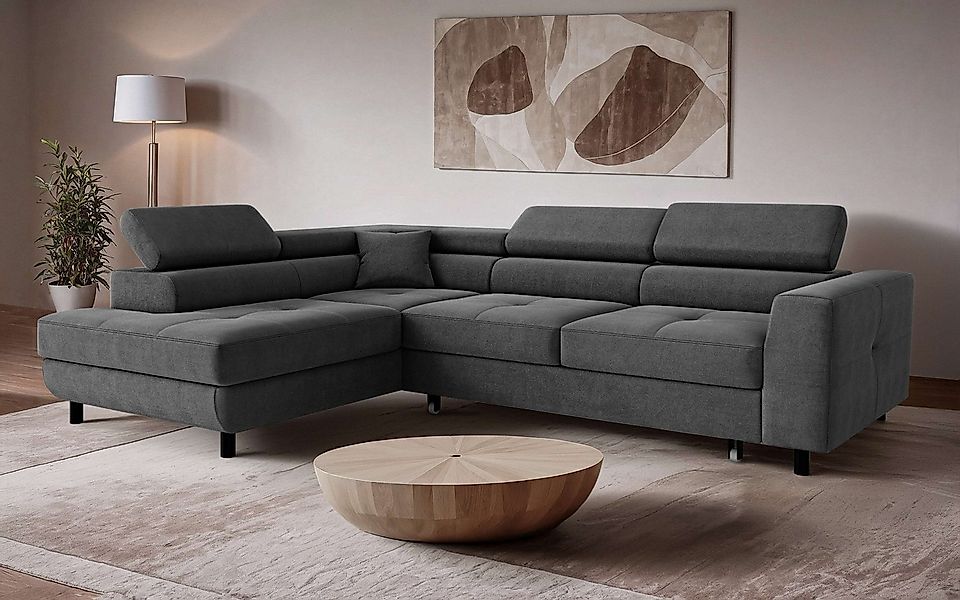 OTTO home Ecksofa AADEN Schlafsofa mit verstellbaren Kopfstützen, B/T/H: 25 günstig online kaufen