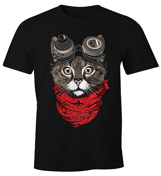 MoonWorks Print-Shirt Herren T-Shirt Katze Cat günstig online kaufen