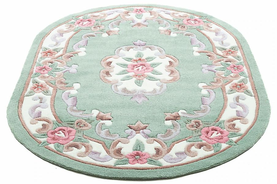 THEKO Teppich "Ming" oval 14 mm Höhe hochwertiges Acrylgarn, ideal im Wohnz günstig online kaufen