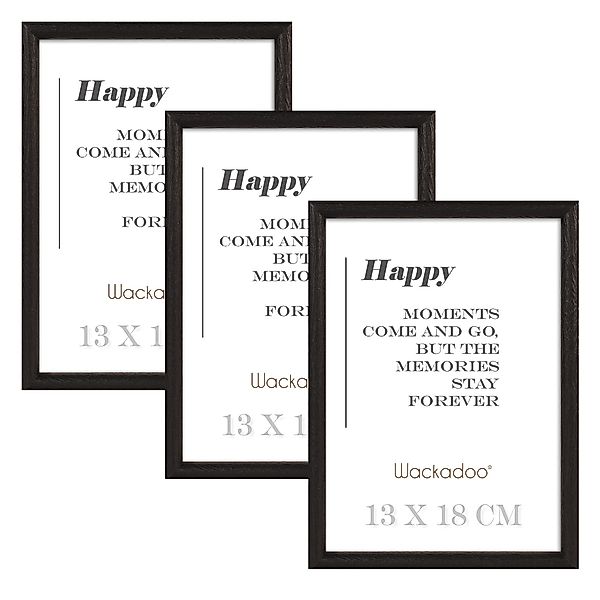 Wackadoo Living Bilderrahmen-Set HAPPY mit Glasscheibe günstig online kaufen