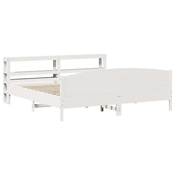 vidaXL Massivholzbett ohne Matratze Weiß 180x200 cm Kiefernholz 3306217 günstig online kaufen