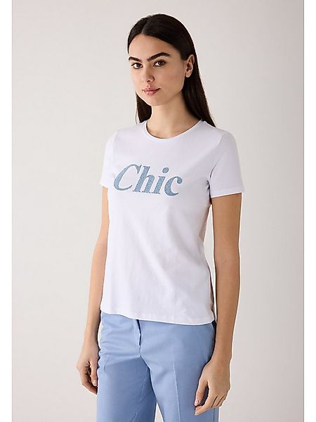 MORE&MORE T-Shirt T-Shirt mit Perlenschriftzug günstig online kaufen