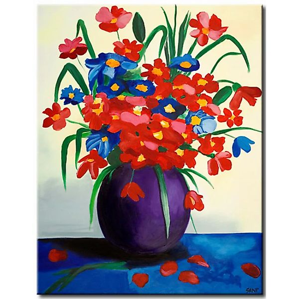 Leinwandbild Blumenstrauß in der Vase  XXL günstig online kaufen
