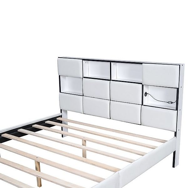 HAUSS SPOLE Polsterbett 160x200cm mit Umgebungslicht, Ablagefächer, USB-Ans günstig online kaufen