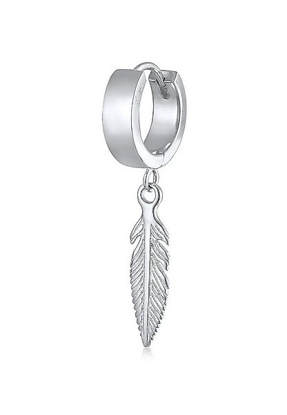 Kuzzoi Paar Creolen Creole Feder Scharnier Single 925 Silber günstig online kaufen