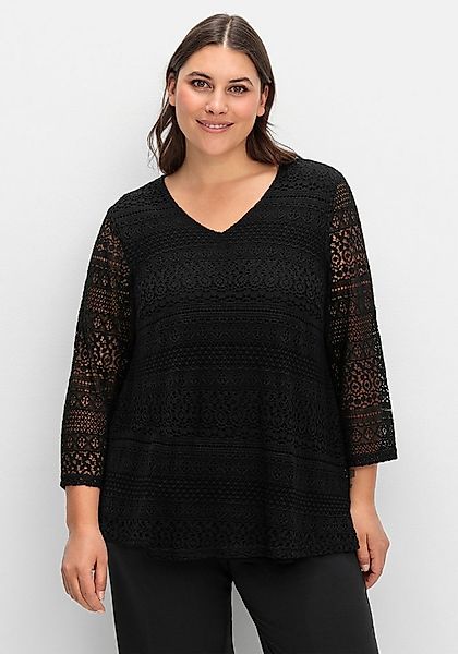 Sheego T-Shirt 3/4-Arm-Shirt . in A-Linie und 3/4-Arm günstig online kaufen